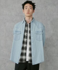 WEGO デニムウエスタンシャツ（LS）