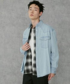 WEGO デニムウエスタンシャツ（LS）