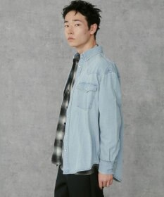 WEGO デニムウエスタンシャツ（LS）