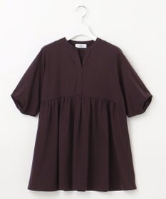 J.PRESS LADIES 【洗える】プレーティング キーネック カットソー