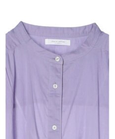 Green Parks インド綿　パイピングバンドカラーシャツチュニック