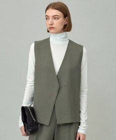 ICB 【洗える】 パウダリーチュール ハイネックトップス