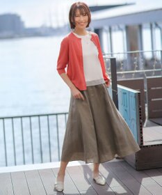 J.PRESS LADIES 【アンサンブル着用可】Vis/Peスパーク クルーネック カーディガン