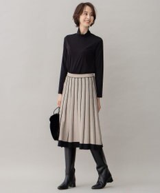 自由区 【洗える】ドライタッチインナー ハイネックカットソー