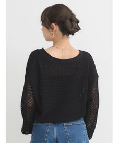 earth music&ecology メッシュカーディガン