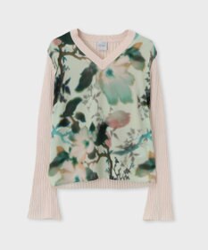 Paul Smith 【洗える】Lens Blur Botanical コンビ ニット