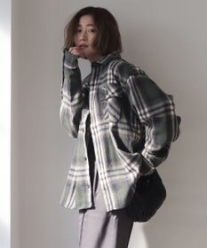 WEGO 【2025年秋冬新作/ユニセックス着用ITEM/SMLサイズ展開】ヘビーネルチェックシャツ（LS）