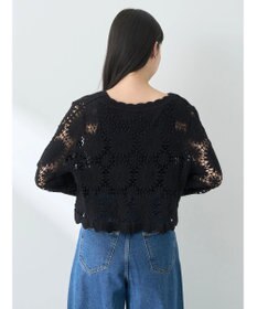 earth music&ecology クロシェ風カーディガン