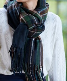 Tiaclasse 【安田美沙子さん着用】ウール混チェックマフラー