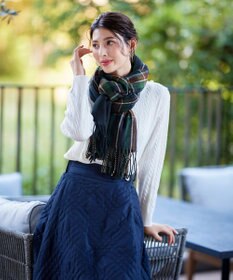 Tiaclasse 【安田美沙子さん着用】ウール混チェックマフラー