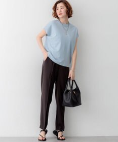 23区 S 【Oggi7月号掲載/吸水速乾/接触冷感/UVカット】ストレッチジョーゼット テーパード パンツ