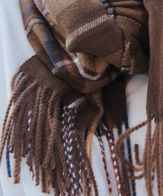 Tiaclasse 【安田美沙子さん着用】ウール混チェックマフラー