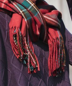 Tiaclasse 【安田美沙子さん着用】ウール混チェックマフラー