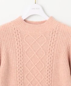 ANY SIS S 【低身長企画】ケーブルコンパクト ニット