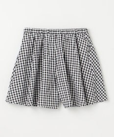 組曲 KIDS 【150-160㎝】フレアーギンガム ショートパンツ