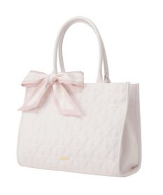 Maison de FLEUR スカーフ付き2ルームリボンキルティングトート