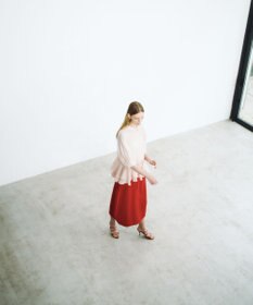 #Newans 【洗える】ダブルフリルヘムシアーシャツ