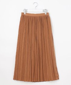 J.PRESS LADIES L 【洗える】マロンサテン ランダムプリーツ スカート