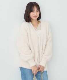 earth music&ecology ロングシャギーカーディガン