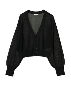 earth music&ecology シアーラメＶネックカーディガン