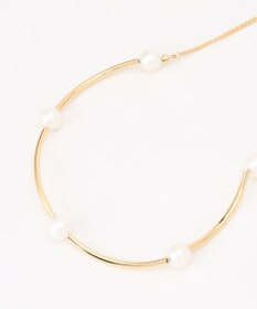 自由区 カーブバー淡水パール ネックレス