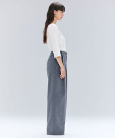 BEIGE， 【洗える】GLOBE / コットンリブ7分袖カットソー