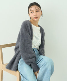 earth music&ecology ロングシャギーカーディガン