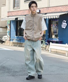 WEGO 【SMLサイズ展開】イージー3Dバレルレッグデニムパンツ