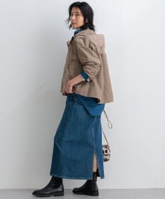 23区 【撥水加工/洗える】ブライトタフタ マウンテンパーカー