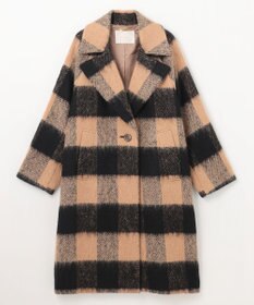 GRACE CONTINENTAL シャギーチェックチェスターコート