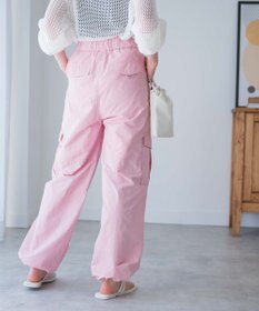 WEGO 【ウエストゴム】ナイロンイージーワイドカーゴパンツ