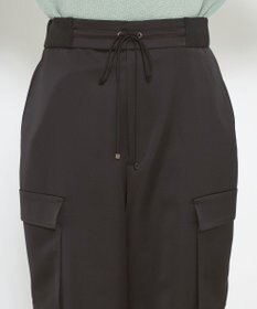 uncrave 【洗濯機洗い可】サテン イージーカーゴパンツ（uncrave WHITE）