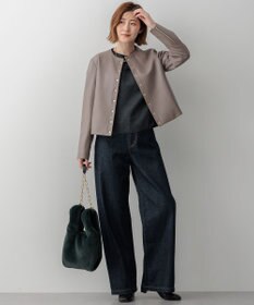 23区 【洗える】ウールミルドジャージー ビスチェライクコンビ カットソー