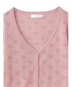 Green Parks ・ｓｗｉｎｇ　ｂｙ　ハート柄スカシニットカーディガン