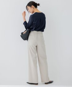 23区 S 【洗える】 バックサテンアムンゼン キーネック ブラウス