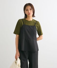 Green Parks プリーツ５分袖プルオーバー