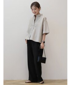 AMERICAN HOLIC イージーケア５分袖バックタックシャツ