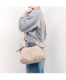 UNBILLION カシュカシュ cachecache / 下がりリボンナイロン2wayミニトートバッグ