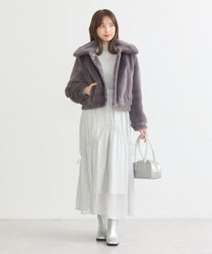 earth music&ecology ファーショートコート