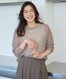 ANY 【アンチピリング】メッシュニットプルオーバー