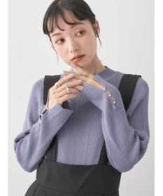 earth music&ecology 袖パールハイネックリブプルオーバー