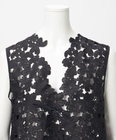 23区 【GOLD LABEL/見上愛さん着用】エンブロイダリーレース ジレ