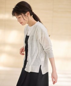 ANY L 【洗濯機可/接触冷感/アンチピリング】シアーニットVネックカーディガン