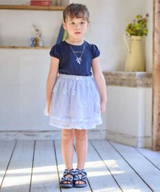 ANY KIDS リボン チュールスカート