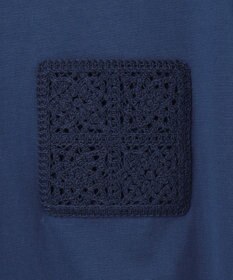 自由区 S 【カタログ掲載・洗える】クロッシェポケット Tシャツ