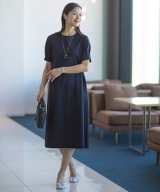 J.PRESS LADIES L 【洗える・吸水速乾】セオアルファピケストライプ ワンピース