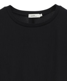 earth music&ecology フリルスリーブリブプルオーバー