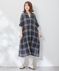 ANY L フレンチリネンシャツワンピース