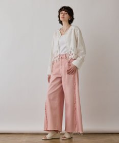 GRACE CONTINENTAL フリンジバギーパンツ