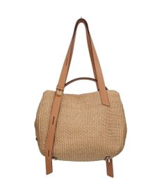 INTER-CHAUSSURES 【LORISTELLA】ラフィアデイリー トートバッグレザーハンドル